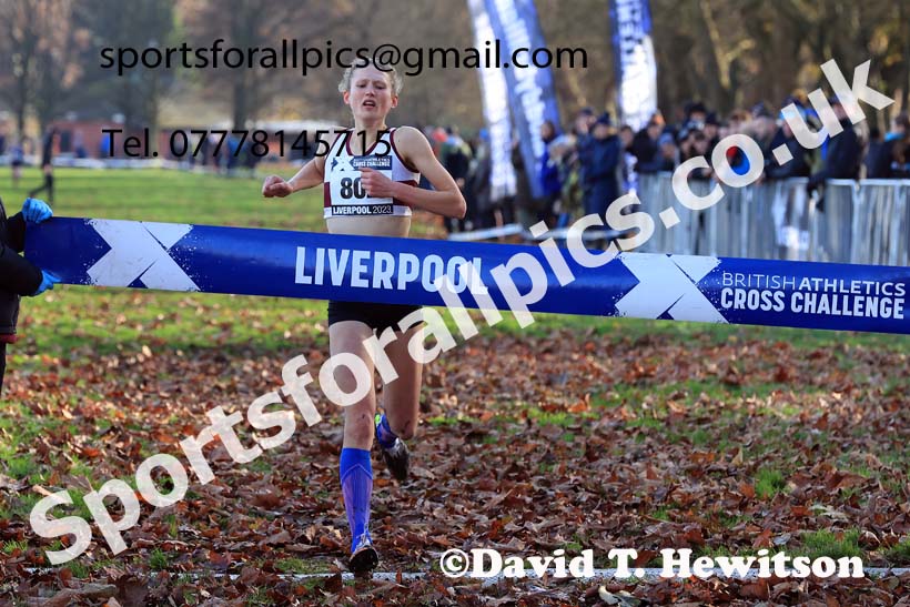 Womens Under-17s and IAAF Junior Women (Under-20s), 2023 British Athletics Cross Challenge, Sefton Park, Liverpool. Photo: David T. Hewitson/Sports for All Pics